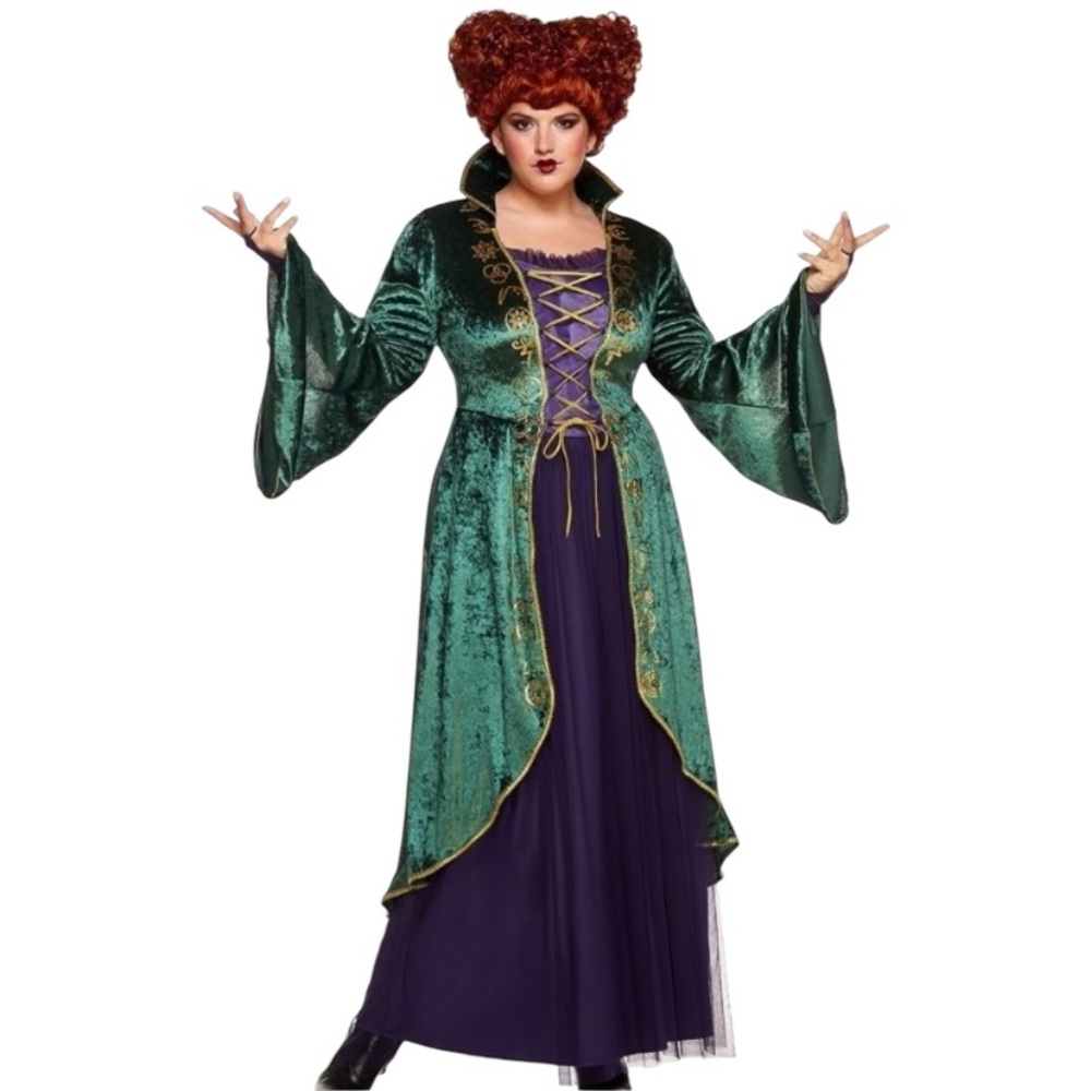 Halloween Adult Winifred Sanderson Hocus Pocus Costume 1X Plus